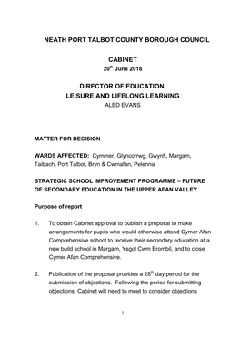 Cabinet Director of Education, Leisure And