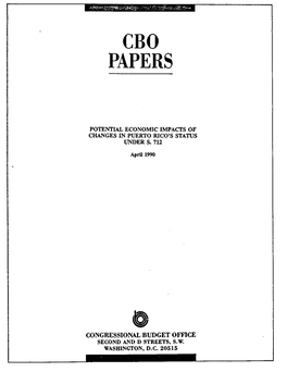 Potential Economic Impacts of Changes in Puerto Rico's Status Under S
