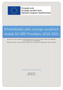 11 Střednědobý Plán Rozvoje Sociálních Služeb SO