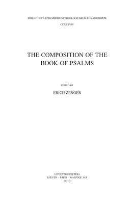 The Composition of the Book of Psalms