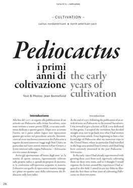 The Early Years of Cultivation I Primi Anni Di Coltivazione