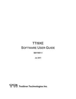 Tti9xe Software User Guide