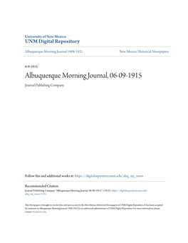 Albuquerque Morning Journal, 06-09-1915 Journal Publishing Company