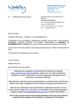 (Public Pack)Agenda Document for Council, 15/12/2015 19:00