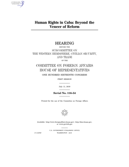 Human Rights in Cuba: Beyond the Veneer of Reform