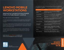 Lenovo Mobile Workstations