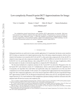 Low-Complexity Pruned 8-Point DCT Approximations for Image Encoding