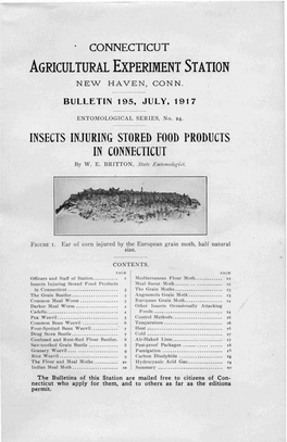 INSECTS INJURING STORED FOOD PRODUCTS in CONNECTICUT by W