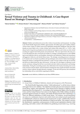 Sexual Violence and Trauma in Childhood: a Case Report Based on Strategic Counseling