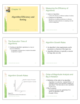 Algorithm Efficiency and Sorting