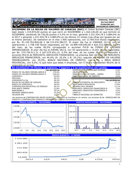 Diciembre En La Bolsa De Valores De