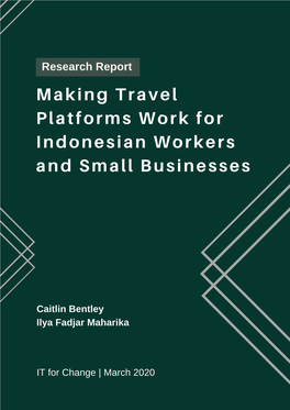 Research Report Making Travel Platforms Work for Indonesian Workers and Small Businesses