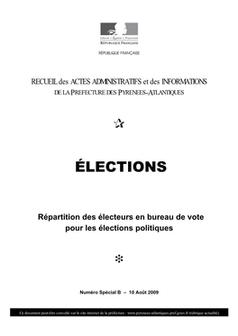 Recueil Bureaux De Vote 2009