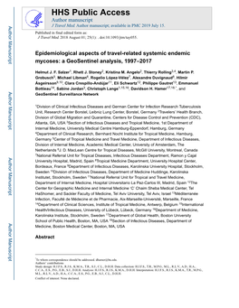 A Geosentinel Analysis, 1997–2017