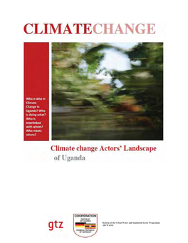 Climate Change Actors' Landscape of Uganda