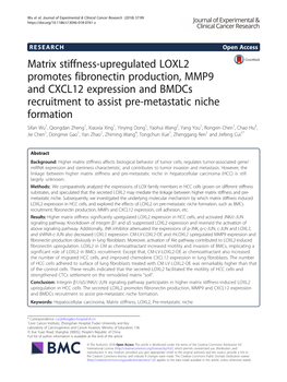 Matrix Stiffness-Upregulated LOXL2 Promotes Fibronectin Production