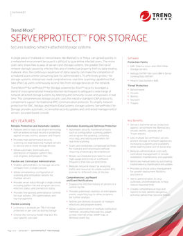 SERVERPROTECT™ for STORAGE Secures Leading Network-Attached Storage Systems