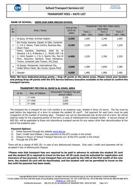 School Transport Services Llc (Sts)