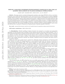 Pife-Pic: Parallel Immersed-Finite-Element Particle-In-Cell for 3-D Kinetic Simulations of Plasma-Material Interactions∗