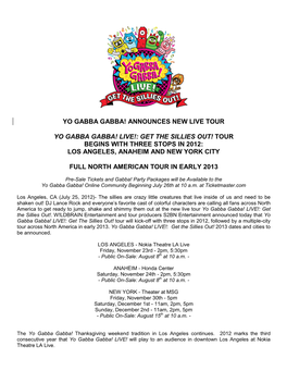 Yo Gabba Gabba! Announces New Live Tour