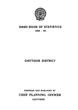 Hand Book of Statistics Chittoor District