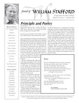 Principle and Poetry