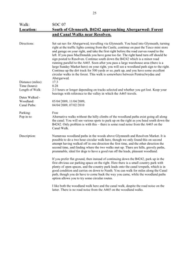 Walk: SOC 07 Location: South of Glynneath, B4242 Approaching Abergarwed: Forest and Canal Walks Near Resolven
