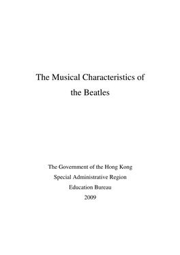 The Musical Characteristics of the Beatles