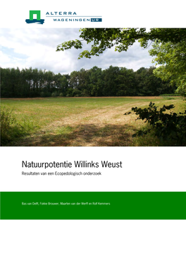 Natuurpotentie Willinks Weust Resultaten Van Een Ecopedologisch Onderzoek