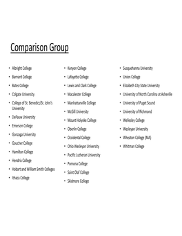 Comparison Group