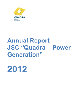 Annual Report JSC “Quadra – Power Generation”