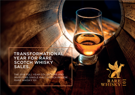 Transformational Year for Rare Scotch Whisky Sales