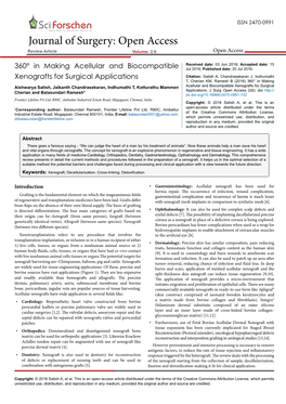 360° in Making Acellular and Biocompatiblexenografts For