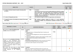 Ponds Progress Report 2011-2019