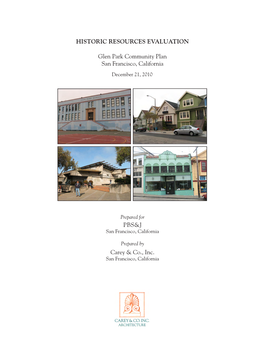 Glen Park Community Plan San Francisco, California PBS&J