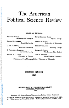 The American Political Science Review