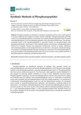 Synthetic Methods of Phosphonopeptides