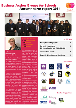 Business Action Groups for Schools Autumn Term Report 2014