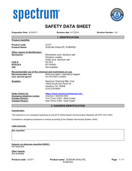 Safety Data Sheet