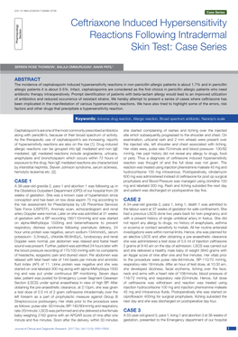 Ceftriaxone Induced Hypersensitivity Reactions Following Intradermal Skin Test: Case Series