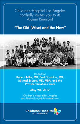 Children's Hospital Los Angeles Cordially Invites You to Its Alumni