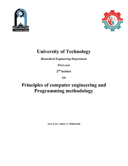 University of Technology Principles of Computer Engineering And