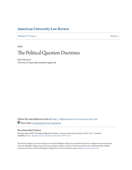 The Political Question Doctrines