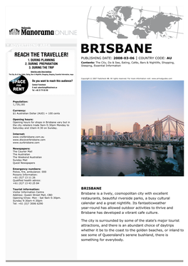Brisbane Publishing Date: 2008-03-06 | Country Code: Au 1