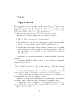 Week 161 1 Sigma Models