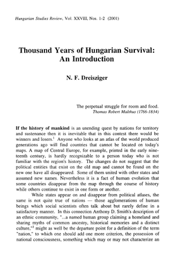 Hungarian Studies Review 17 (Fall 1990): 11-19