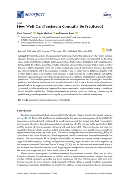 How Well Can Persistent Contrails Be Predicted?