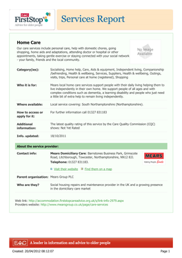 Home Care: Barnstones Business Park, Grimscote Road, Litchborough, Towcester, Northamptonshire, NN12