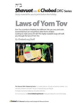 Learn the Laws of Yom