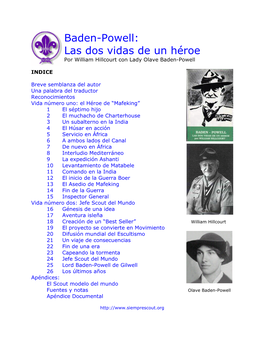 Las Dos Vidas De Un Héroe Por William Hillcourt Con Lady Olave Baden-Powell